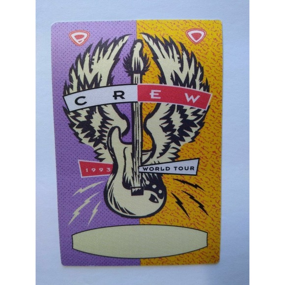 Bob Dylan Backstage Pass Original 1993 World Tour Folk Rock Guitar With Wings - Picture 3 of 3